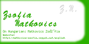 zsofia matkovics business card